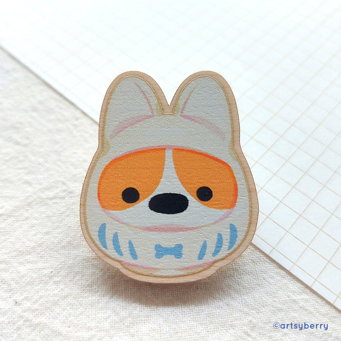 Artsyberry Wooden Pin // Daruma (8 designs)