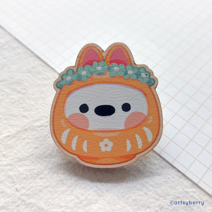 Artsyberry Wooden Pin // Daruma (8 designs)