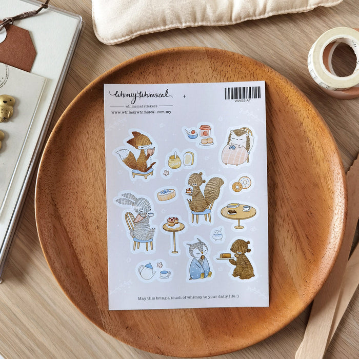 Whimsy Whimsical Sticker Sheet - Afternoon Tea