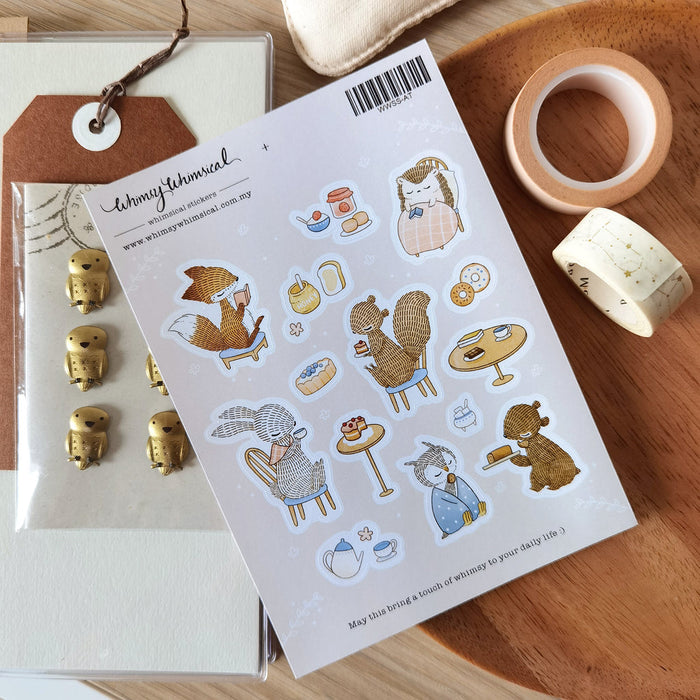 Whimsy Whimsical Sticker Sheet - Afternoon Tea