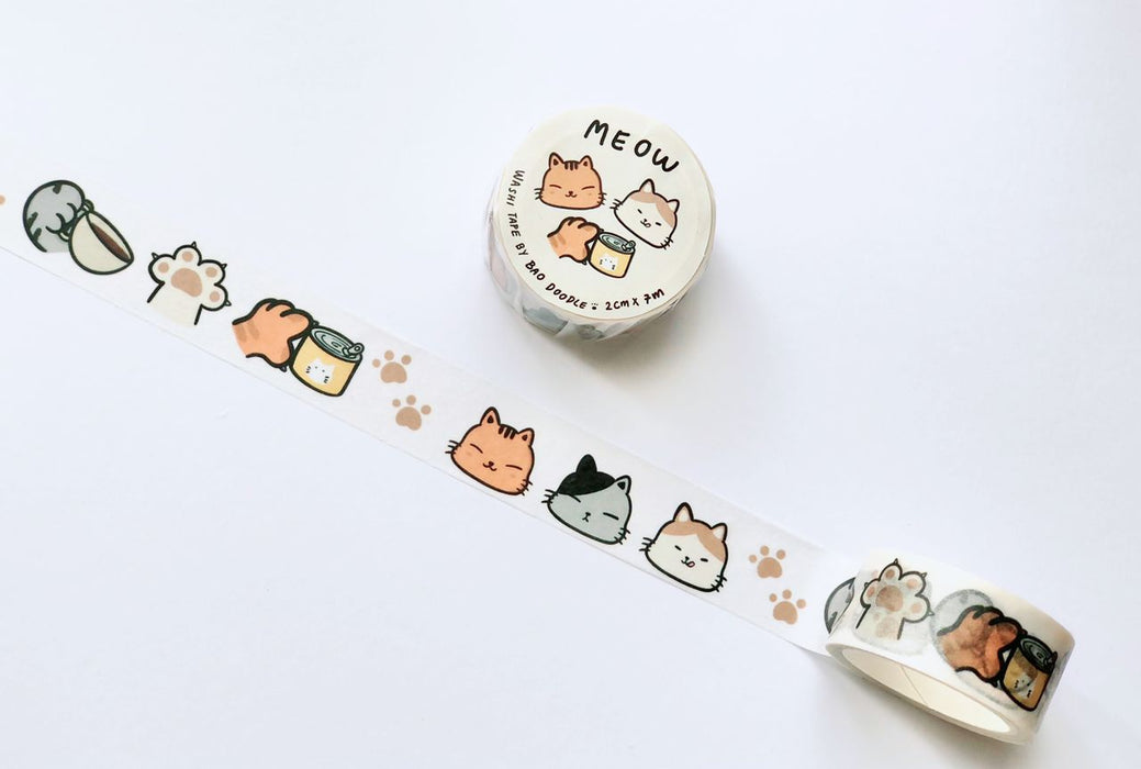 Bao Doodle Washi Tape // Meow Meow