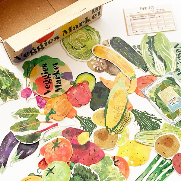 Haco Flake Sticker Box Set // Vegetable