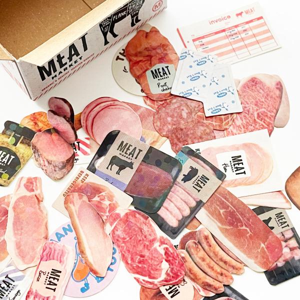 Haco Flake Sticker Box Set // Meat