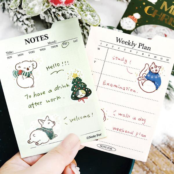 BGM Christmas Limited Flake Stickers | Animal Knitwear