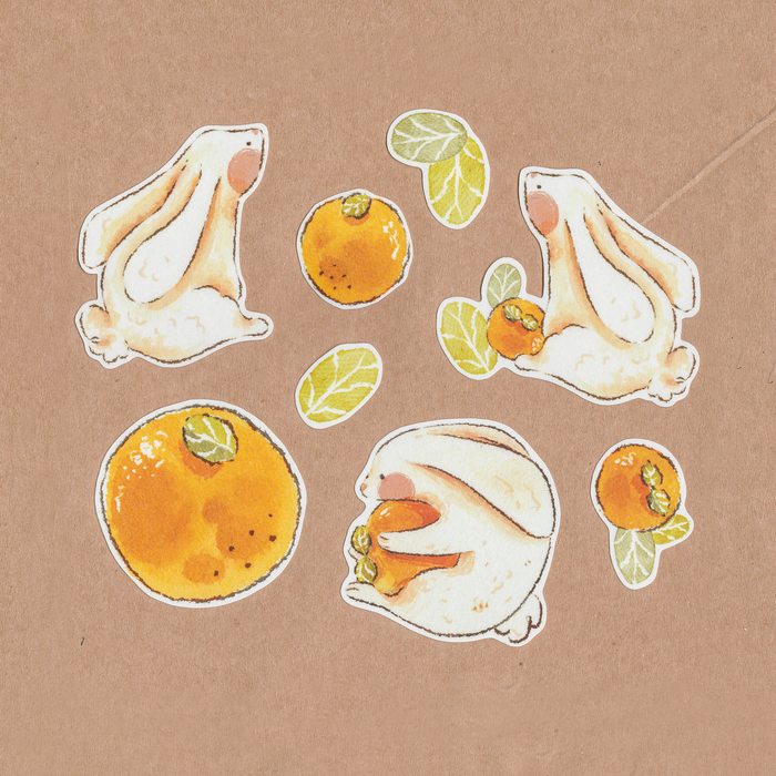Elliholi Sticker Pack // Citrus Bunnies