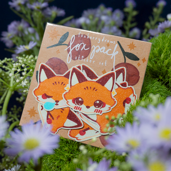 Fox Pack Sticker Set by foxberrydraws