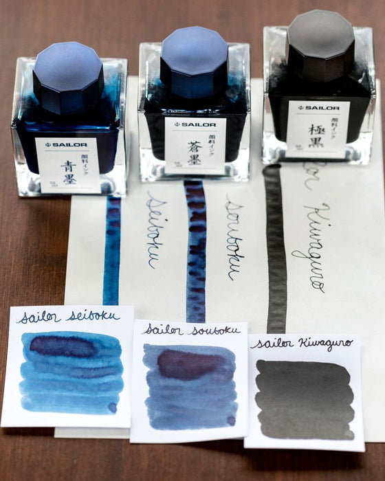 Sailor Seiboku Nano Blue Black Pigment Fountain Pen Ink