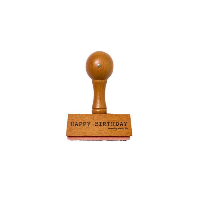 Kodomo No Kao Handle Rubber Stamp // HAPPY BIRTHDAY