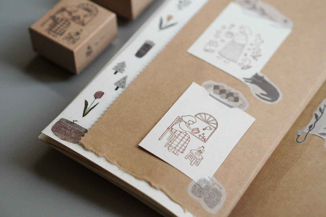 Ivy Snow Rubber Stamp // Reading