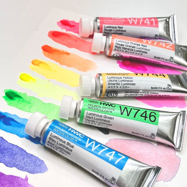 Holbein Artist's Watercolors in 5ml Tube (12 Luminous Colors)