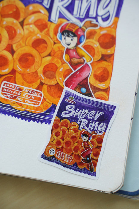 Malaysian Childhood Snack Super Ring Flake Sticker