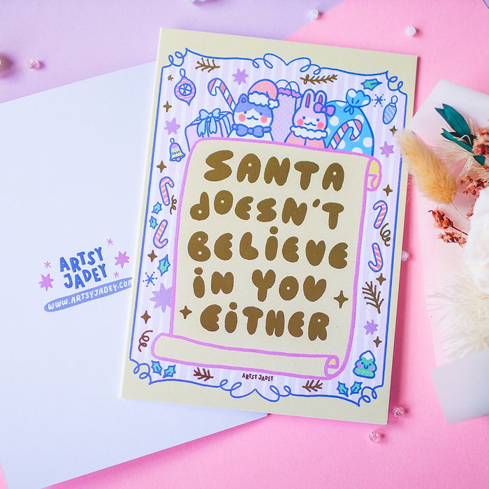 Artsy Jadey Greeting Card // Nasty Besties (Xmas)