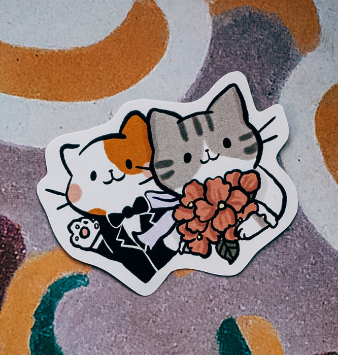Wedding Cats Stickers