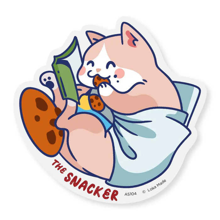 Loka Made Sticker: Reader Cat