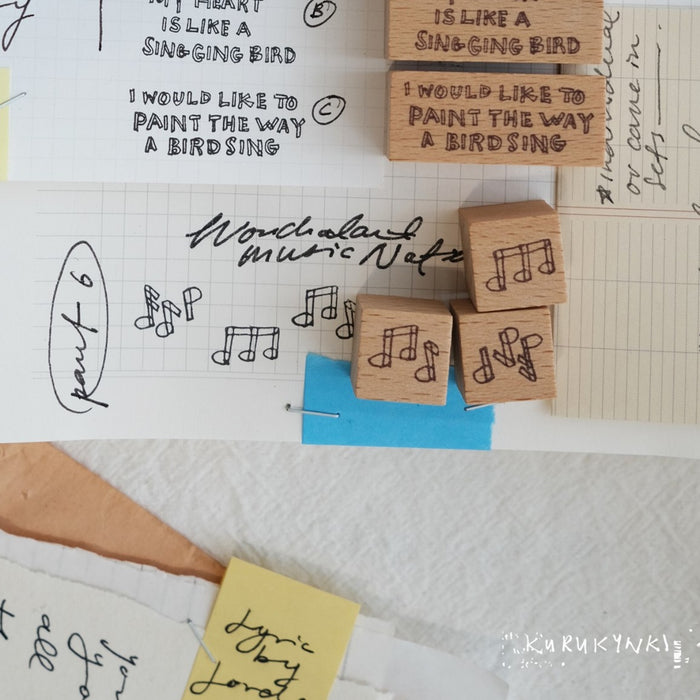 Kurukynki Nonchalant Rubber Stamp // Music Notes