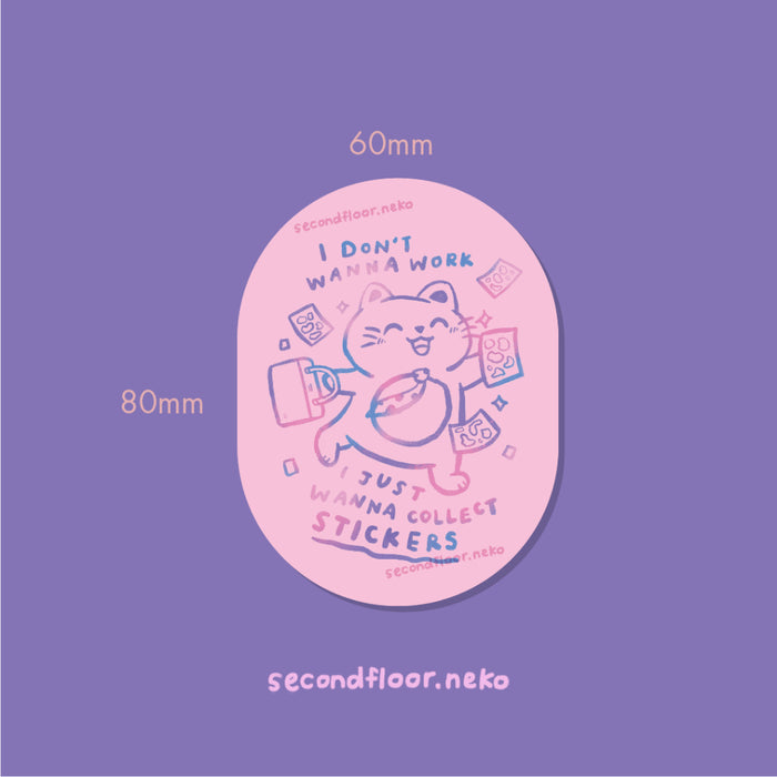secondfloor.neko Die-Cut Stickers // I Wanna Collect Stickers
