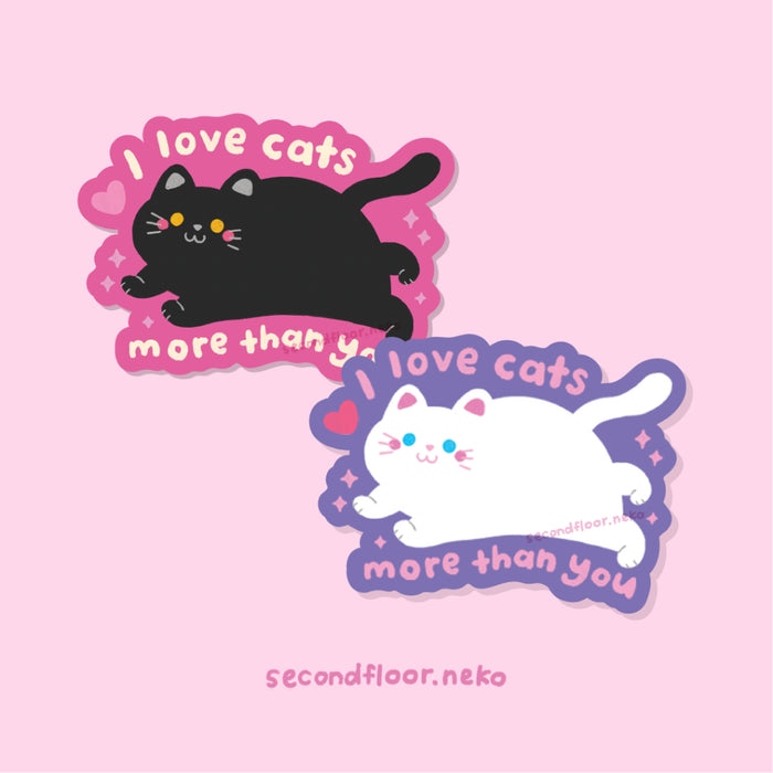 secondfloor.neko Die-Cut Stickers // I Love Cats