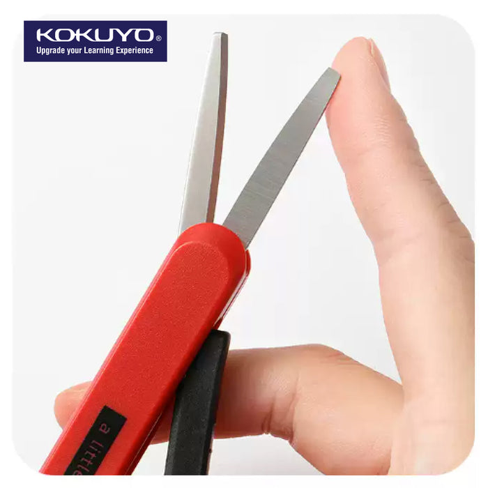KOKUYO 2-In-1 Compact Scissors with Portable Foldable Cutter