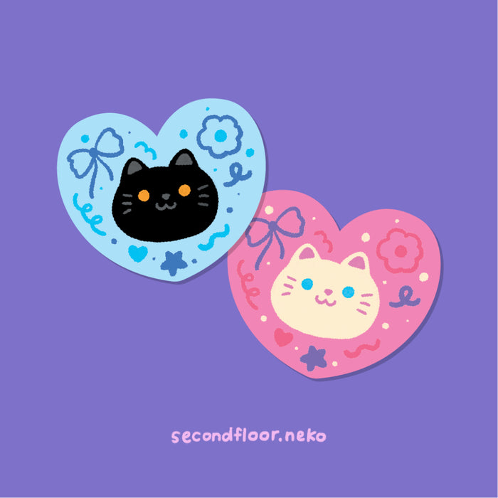 secondfloor.neko Die-Cut Sticker // Cat Heart