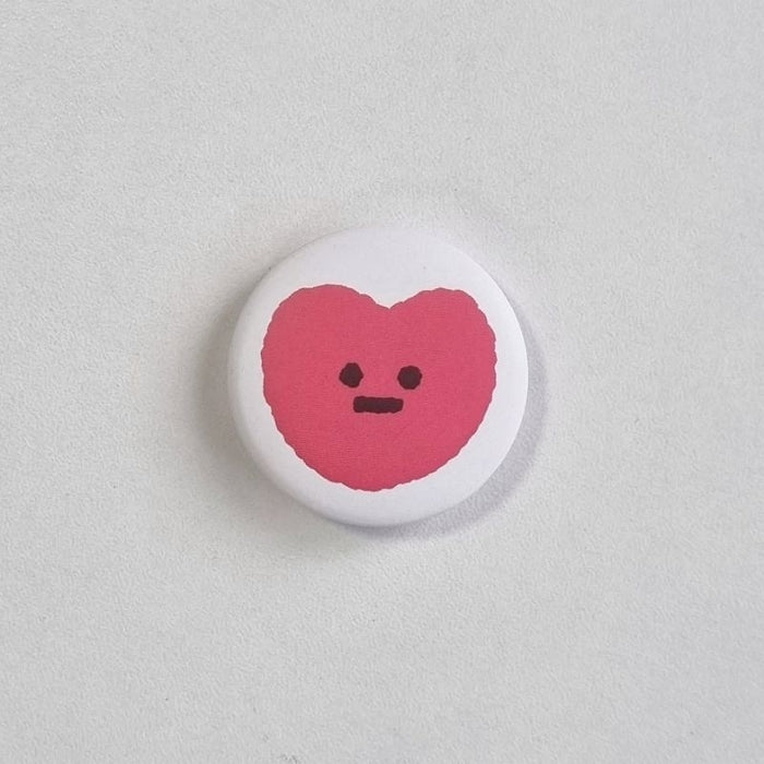 Everidayyou Button Badge // Little Heart with Mouth