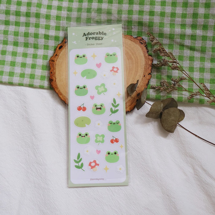 Panda Yoong Sticker Sheet // Cute Froggy