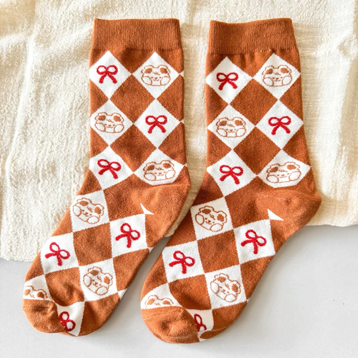 Miichimochi Socks // Ribbon Bear