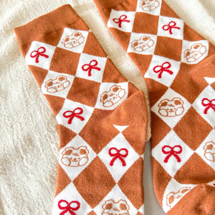 Miichimochi Socks // Ribbon Bear