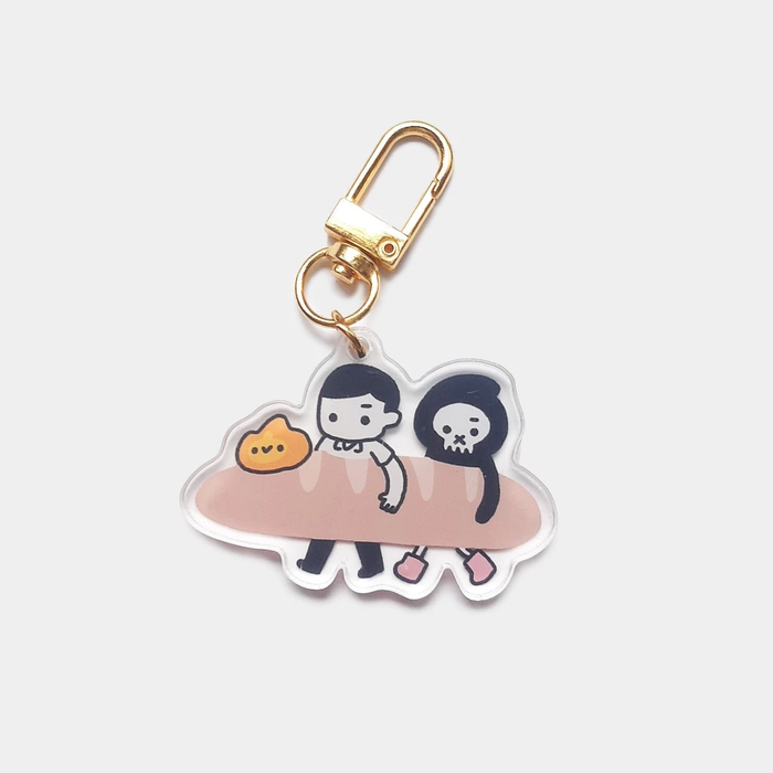 Nothingwejun Acrylic Keychain // Running with Bread