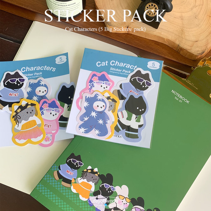 Day Off Works Sticker Pack // Cat Characters