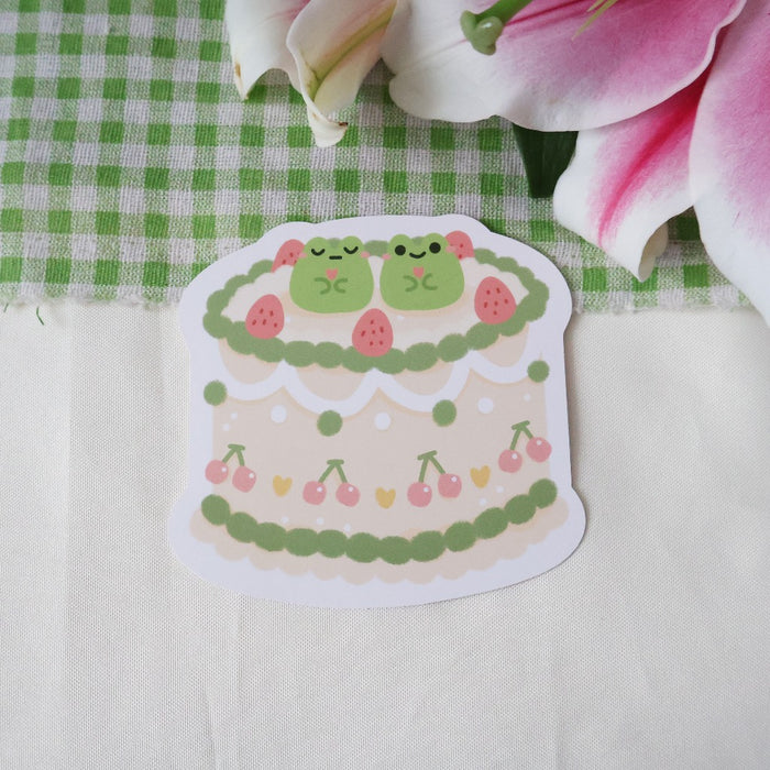 Panda Yoong Die-cut Greeting Card // Frog Cake