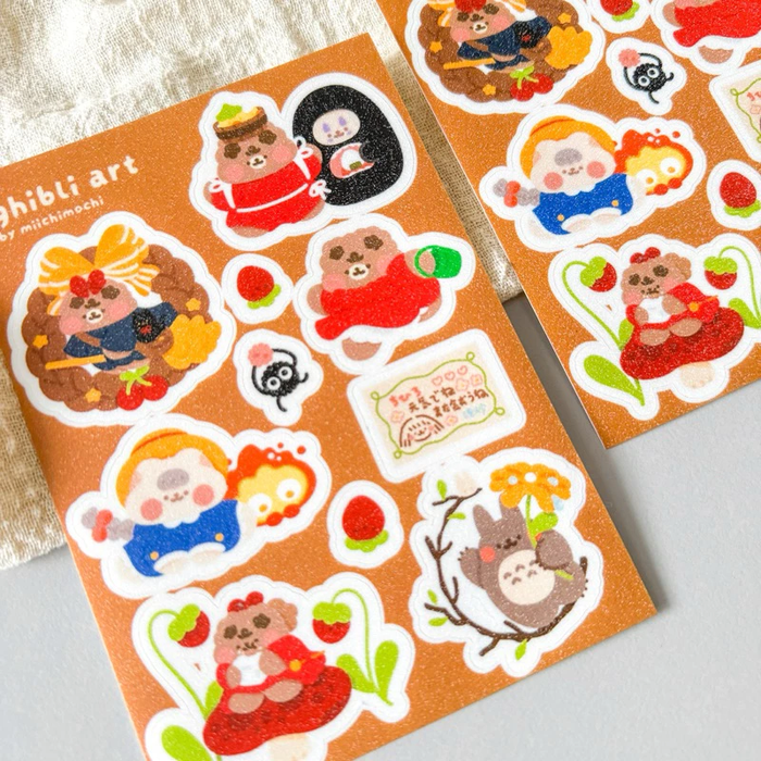 Miichimochi Sticker Sheet // Ghibli Art