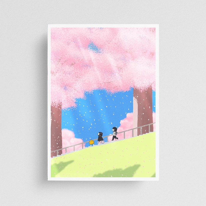 Nothingwejun Art Print // Sakura Tree