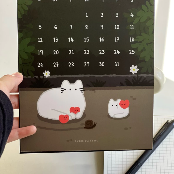 Everidayyou 2025 Calendar // Small Cat