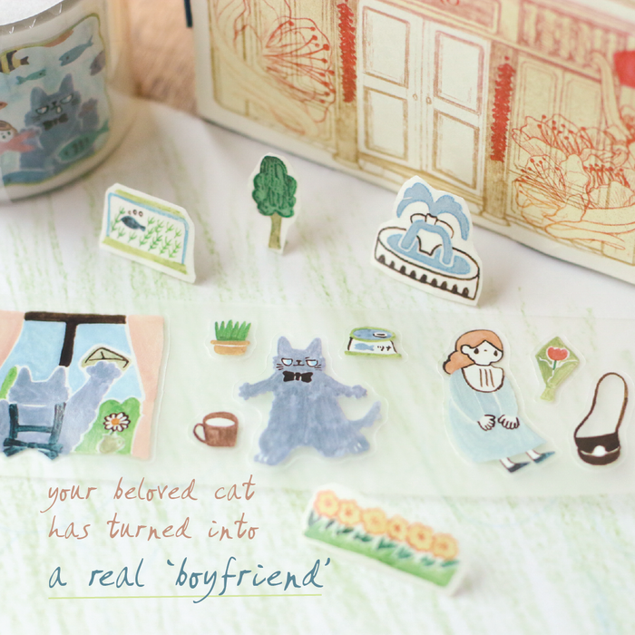 teayou Die-Cut PET Tape // Neko Boyfriend