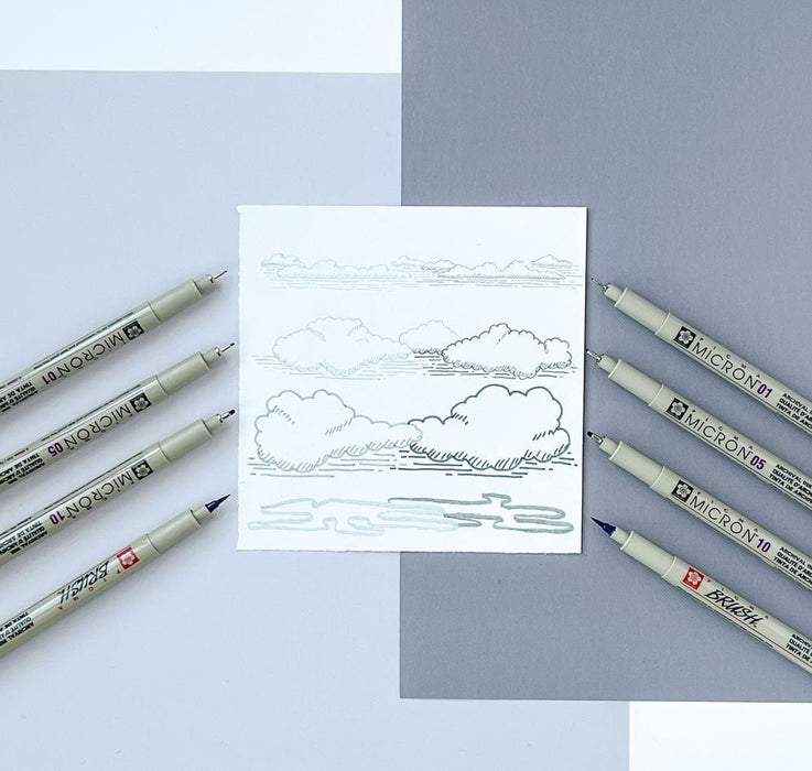 SAKURA Pigma Micron Fineliner // Grey Set