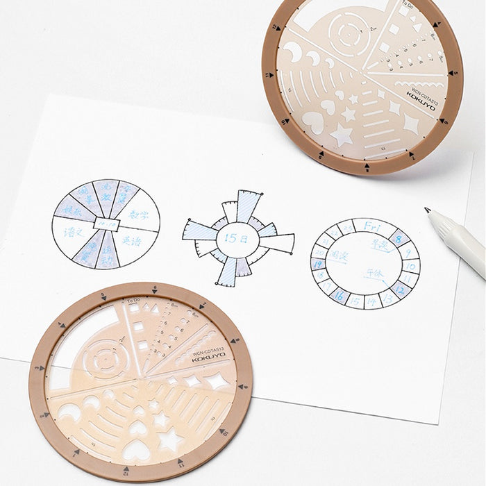 Kokuyo MO Round Stencil Template