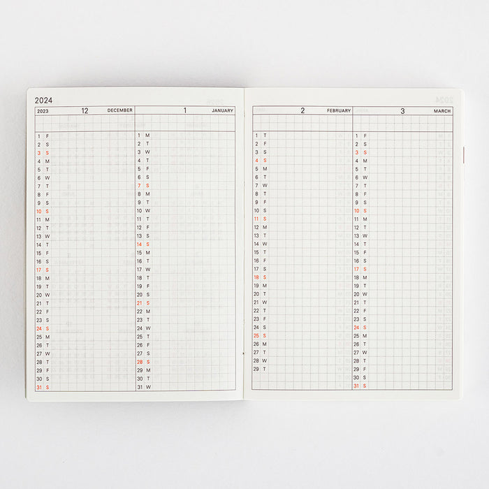 2024 Hobonichi Techo Planner Book [A6 Size] - English