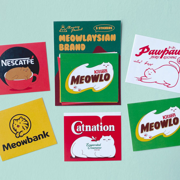 Moving Pencil Sticker Pack // Meowlaysian Brand