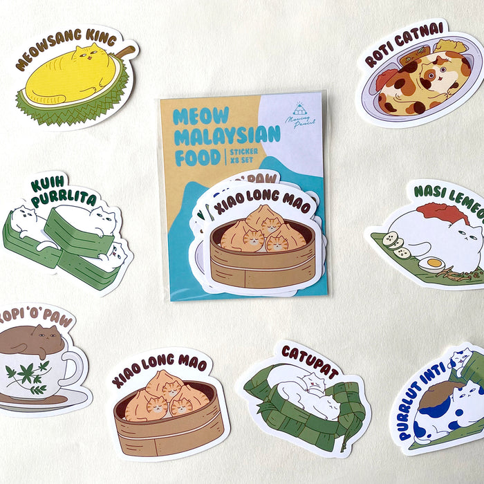 Moving Pencil Sticker Pack // Meowlaysian Food