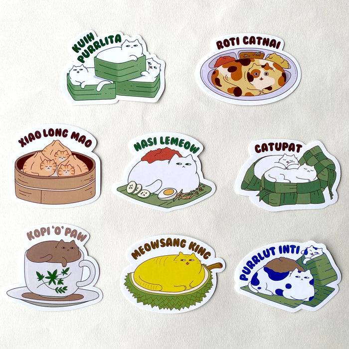 Moving Pencil Sticker Pack // Meowlaysian Food