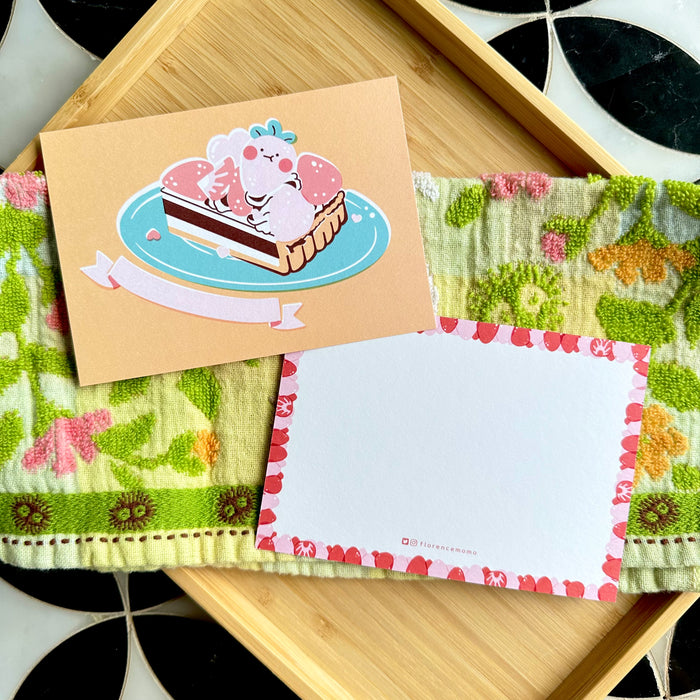 Florence Momo Postcard // Strawberry Tart