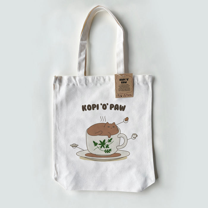 Moving Pencil Tote Bag // Kopi 'O' Paw