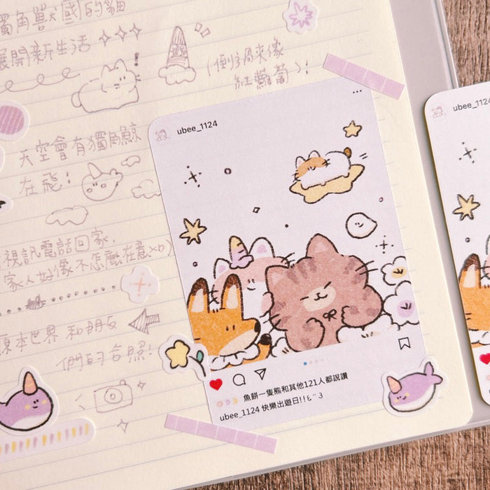 魚餅一隻熊 UBEE Sticker // Unicorn Cat