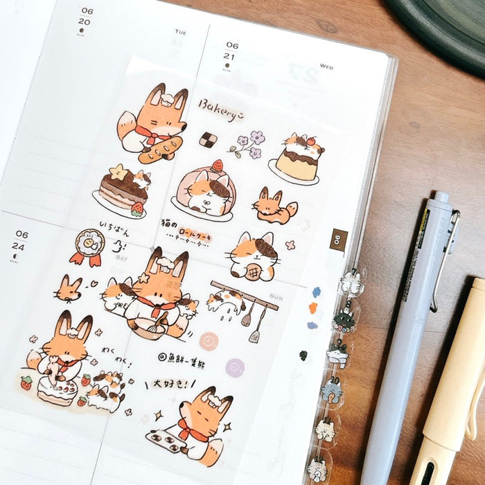 魚餅一隻熊 UBEE Transfer Sticker // Fox Pastry Chef