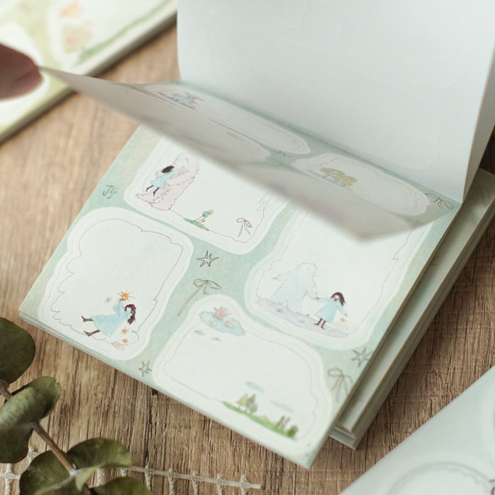 teayou Die-Cut Frame Stickers Notepad // Jiji on the Cloud