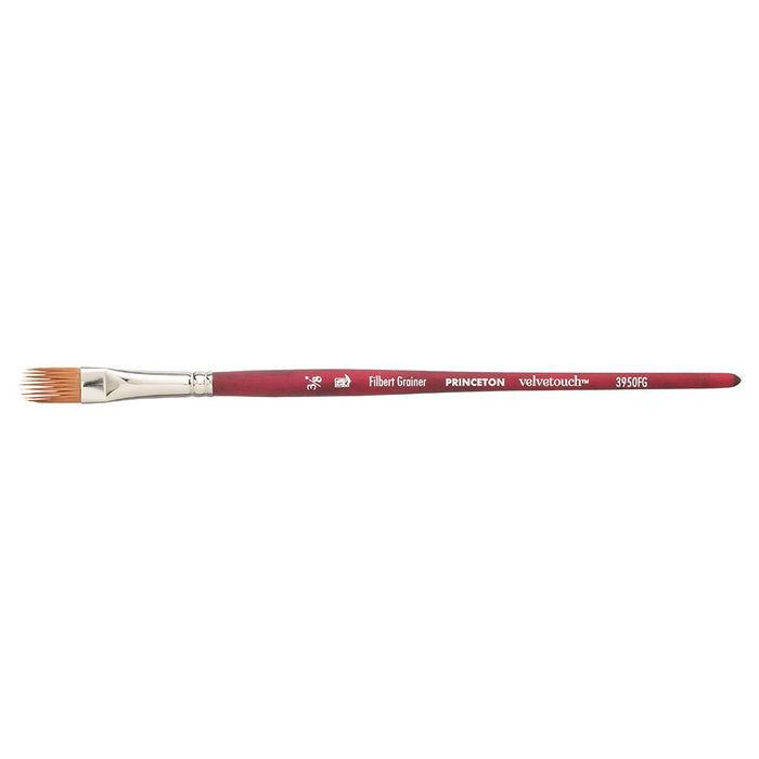 Princeton 3950 Velvetouch Synthetic Sable Brush // Filbert Grainer