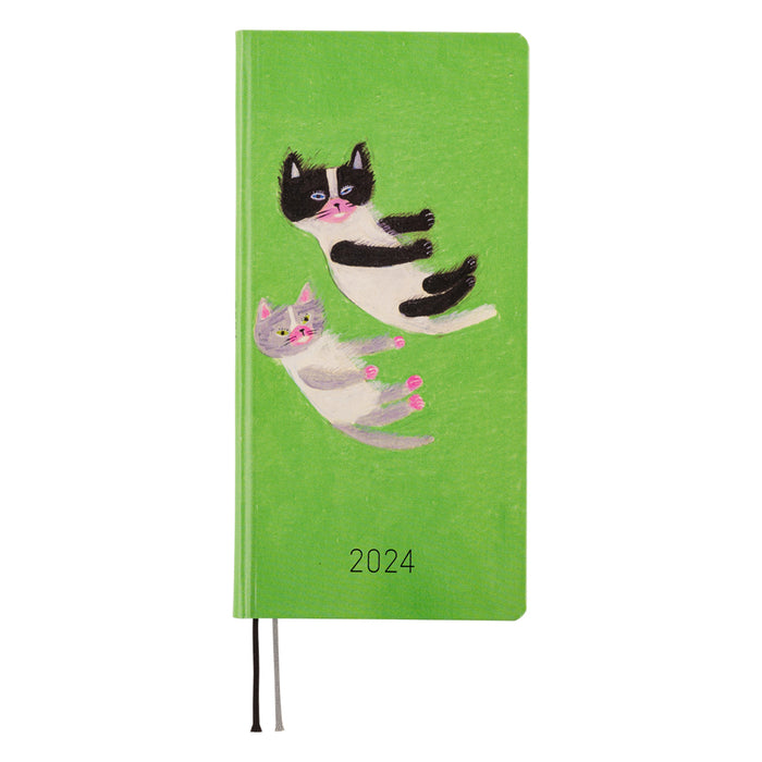 2024 (Spring) Hobonichi Weeks Hardcover Planner // Keiko Shibata: Fluffy Floating Kittens