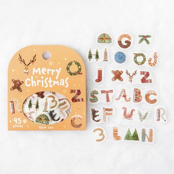 BGM Christmas Limited Flake Stickers | Alphabet