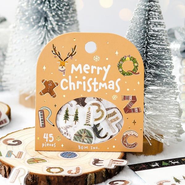 BGM Christmas Limited Flake Stickers | Alphabet