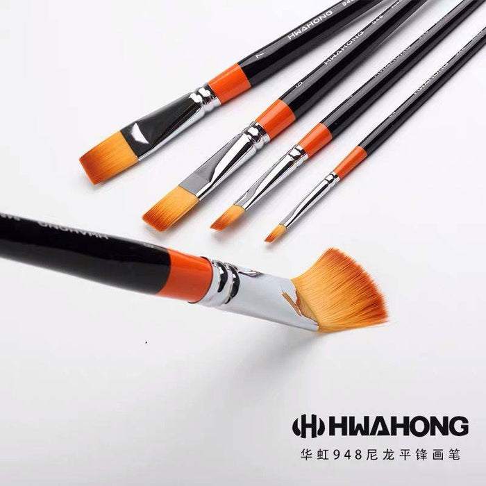 HWAHONG #948 Synthetic Watercolor Brush // Flat Wash
